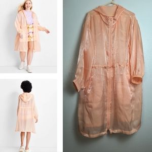 Future Collective For Target 🎯 Cinched Waist Hoodie Parka Arganza Jacket Sheer